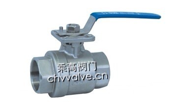 Two piece ball valve